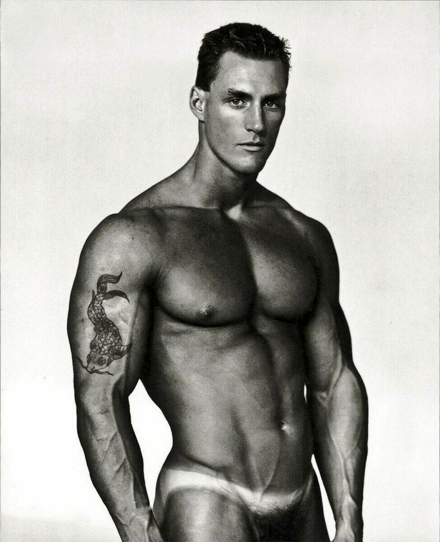 HERR RITTS, Sean, Hollywood, 1987: Photographer: Herbert "Herb" Ritts (American, 1952 - 2002) - renowned fashion, art and celebrity photographer. Title: "Sean, Hollywood" Subject: Male Nude Study Type Of Print: Fine Duotone Photo Engra