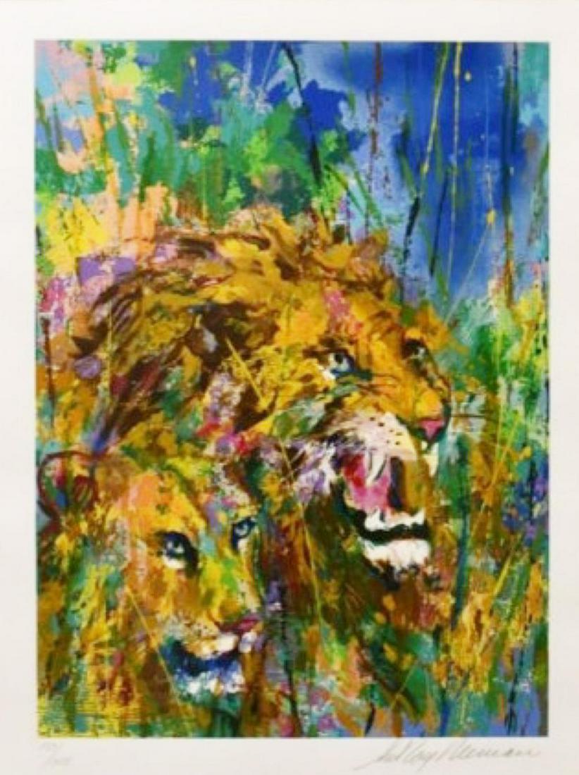 Leroy Neiman, Lions From the Safari Suite, Signed & (1 of 4)