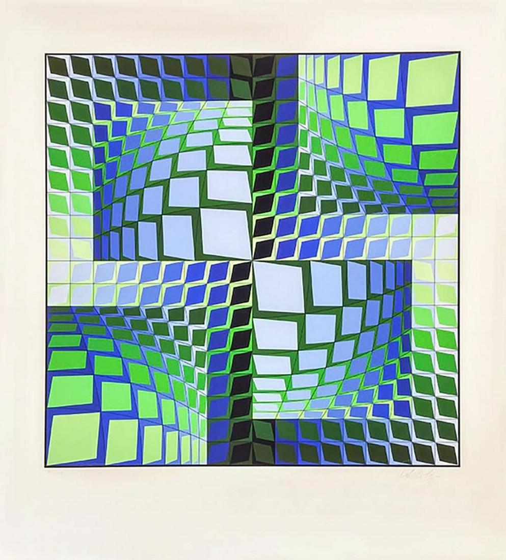 VICTOR VASARELY, THEZ, Screen Print, Signed & numbered (1 of 1)