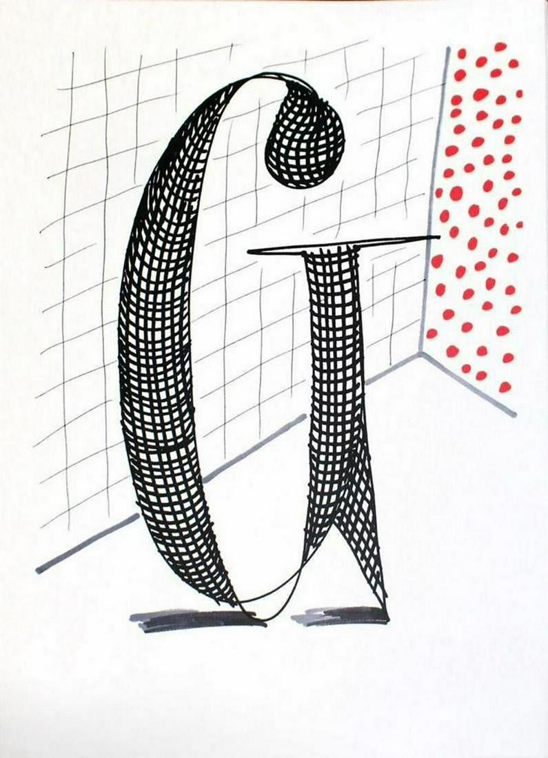David Hockney - Letter G - Framed Lithograph (1 of 1)