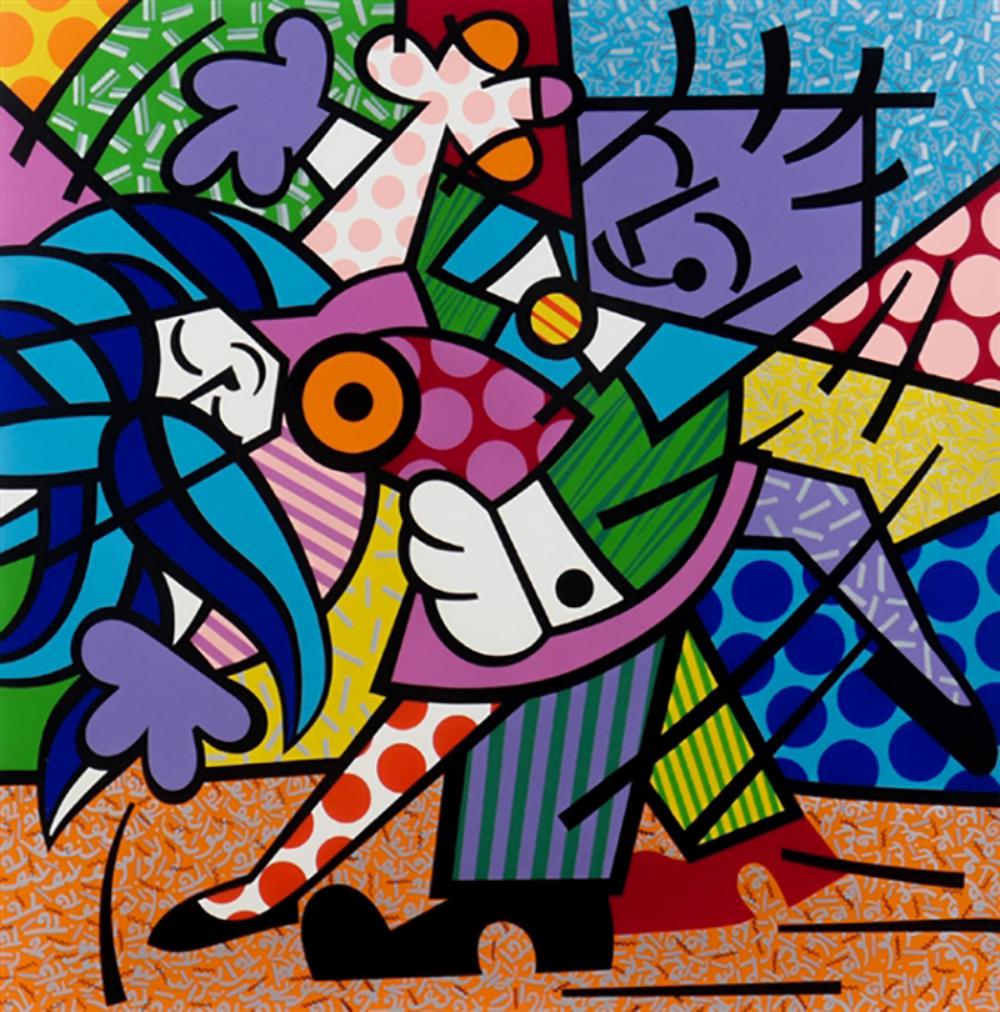 Romero Britto (Brazilian, b 1963) "Dancers" 1993 (1 of 4)