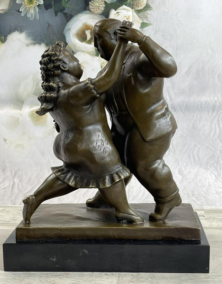 Fernando Botero (After), "Nude Dancers" BRONZE: Fernando Botero (After) "Nude Dancers" BRONZE SCULPTURE Signed: Foundry signed on the bronze Total Dimensions: Height 13'' x Width 10'' Approximate Weight: 20 LBS Fernando Botero (Colombian, b.1932) i