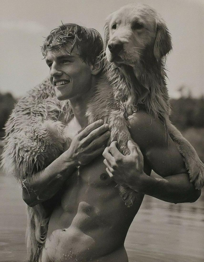 BRUCE WEBER, "Rob and Little Bear, Adirondack Park -: Photographer: Bruce Weber (American, b. 1946) - internationally renowned American fashion photographer best known for his racy, erotically charged imagery. Weber has shot the ad campaigns of Calvin Kl