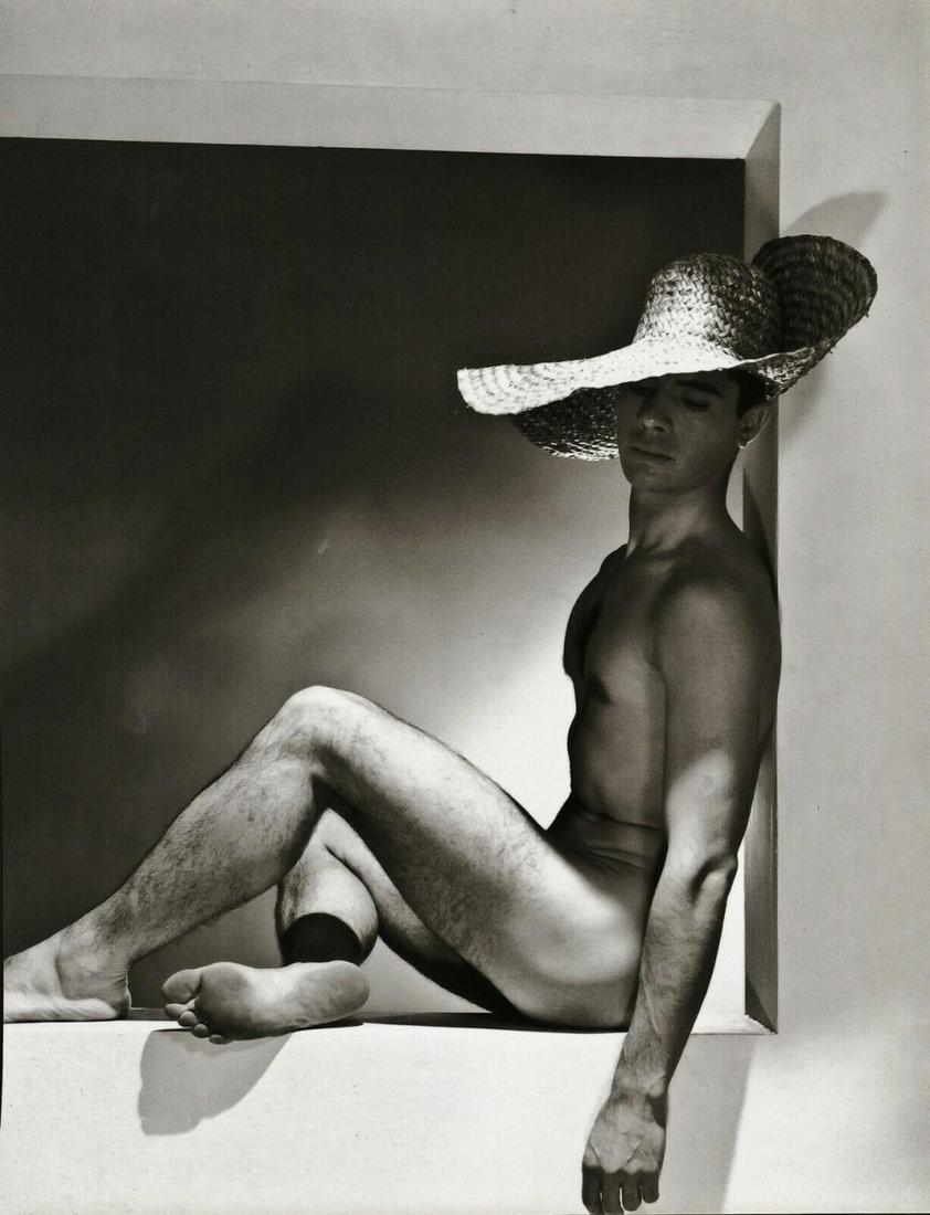 GEORGE PLATT LYNES, 1937, Model Jose Martinez: Photographer: George Platt Lynes (American 1907 - 1955) - Internationally renowned photographic artist - best known for portraiture, fashion, dance & nude studies. Subject: Male nude study - model is 
