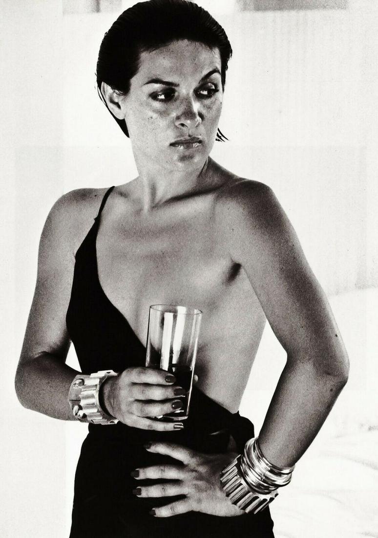 HELMUT NEWTON "Paloma Picasso, Saint-Tropez" 1973: Photographer: Helmut Newton (Germany, 1920 - 2004) - best known for his erotically charged highly stylized images, Helmut Newton was one of the most influential fashion photographers of all time. Titl