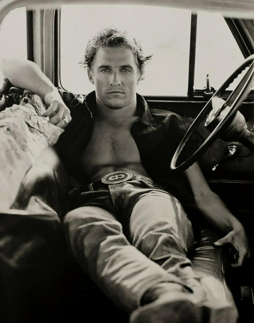 HERB RITTS, Matthew McConaughey, Palmdale, 1996: Photographer: Herbert "Herb" Ritts (American, 1952 - 2002) - renowned fashion, art and celebrity photographer. Subject: "Matthew McConaughey, Palmdale". Date Of Negative: 1996 Type Of Print: Fine Duot