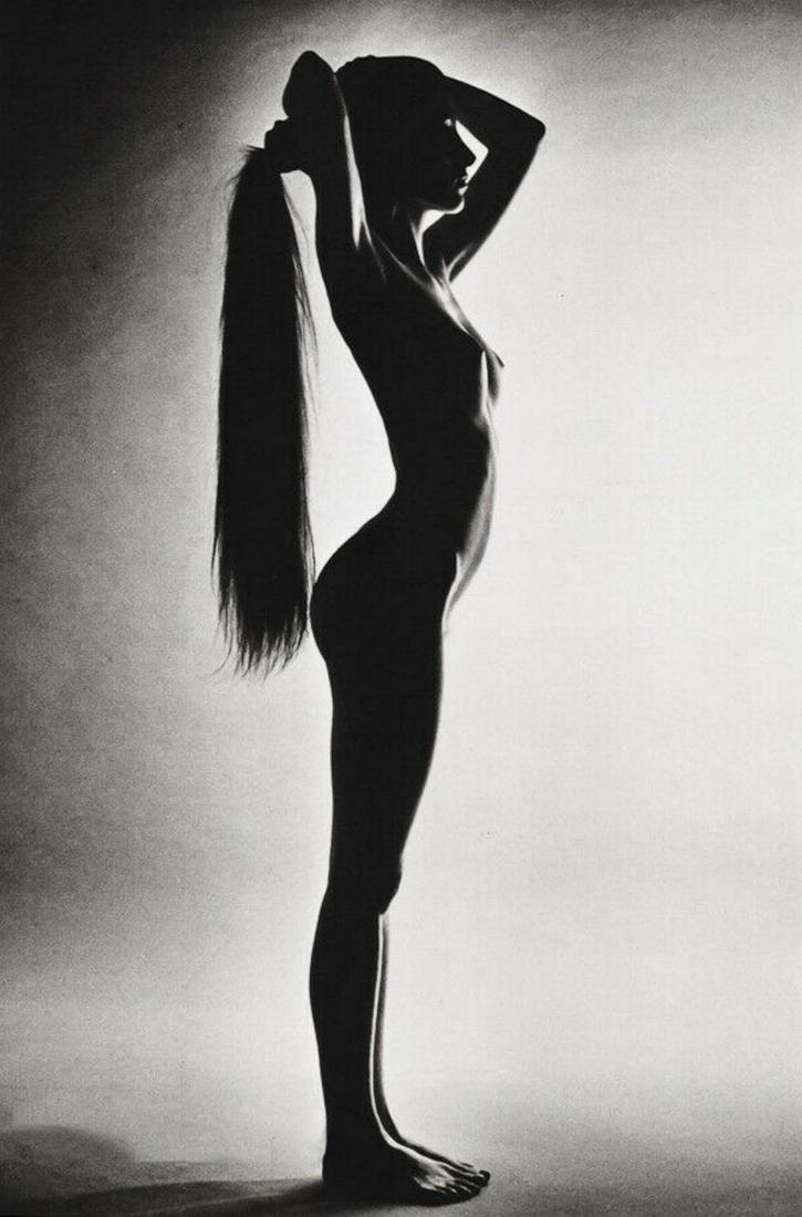JEANLOUP SIEFF, Long Hair, 1974: Photographer: Jeanloup Sieff (French, 1933 - 2000) - French photographer critically acclaimed for his portraits, landscapes, nude studies and fashion imagery. He often made use of a wide angle lens, i