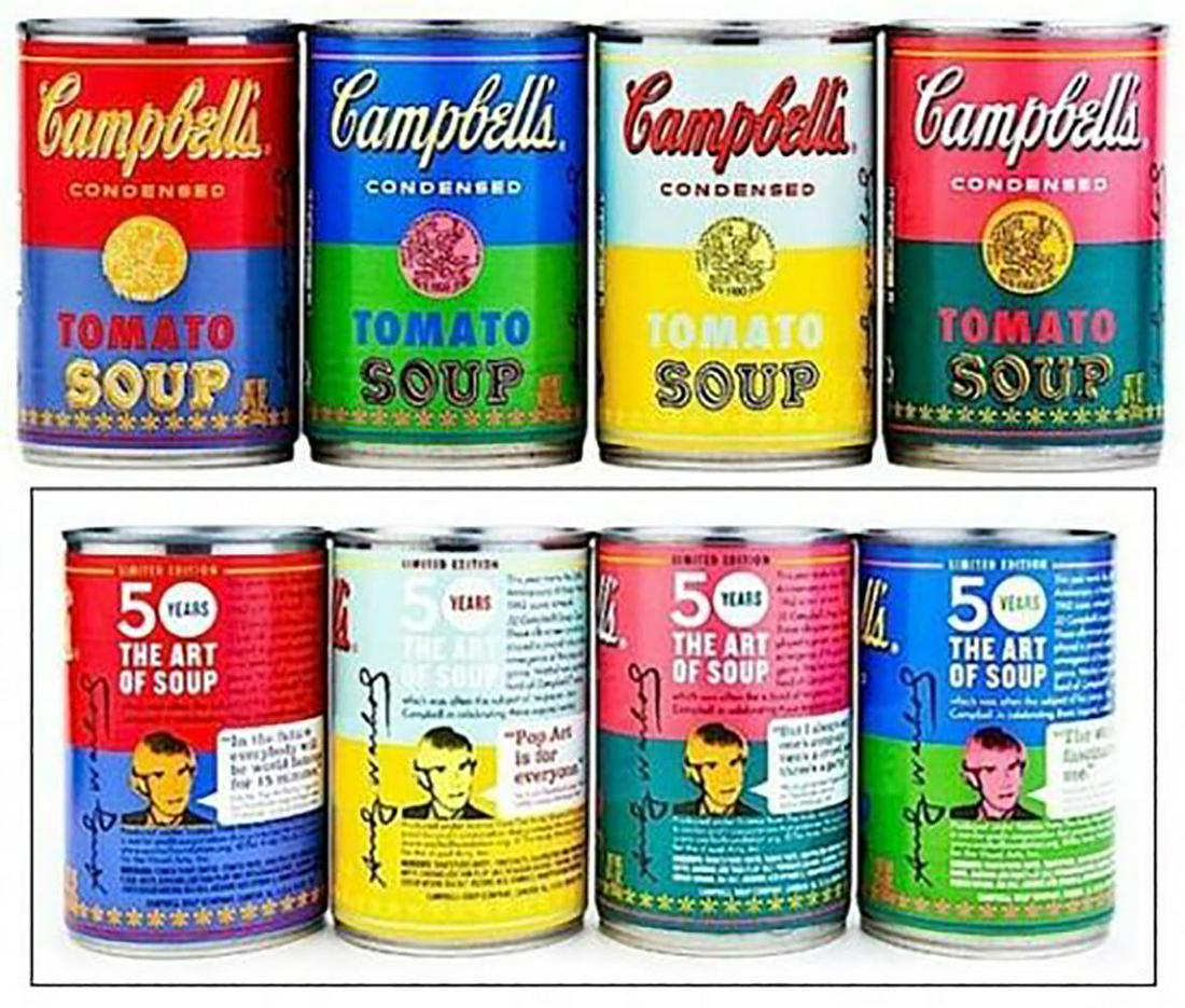 ANDY WARHOL, Signed Four (4) Campbell's Soup Can 2004 (1 of 3)