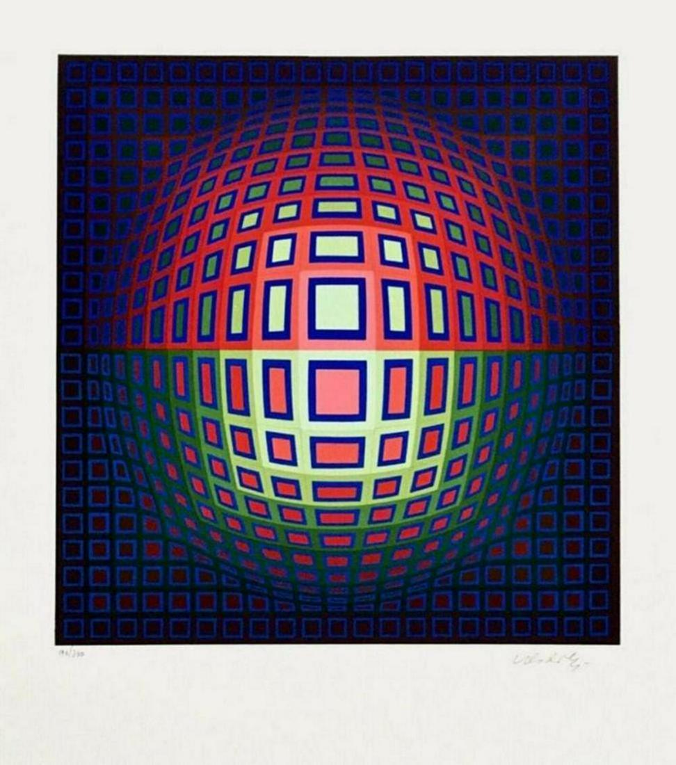 Victor Vasarely - Pink Composition, Signed & numbered (1 of 1)