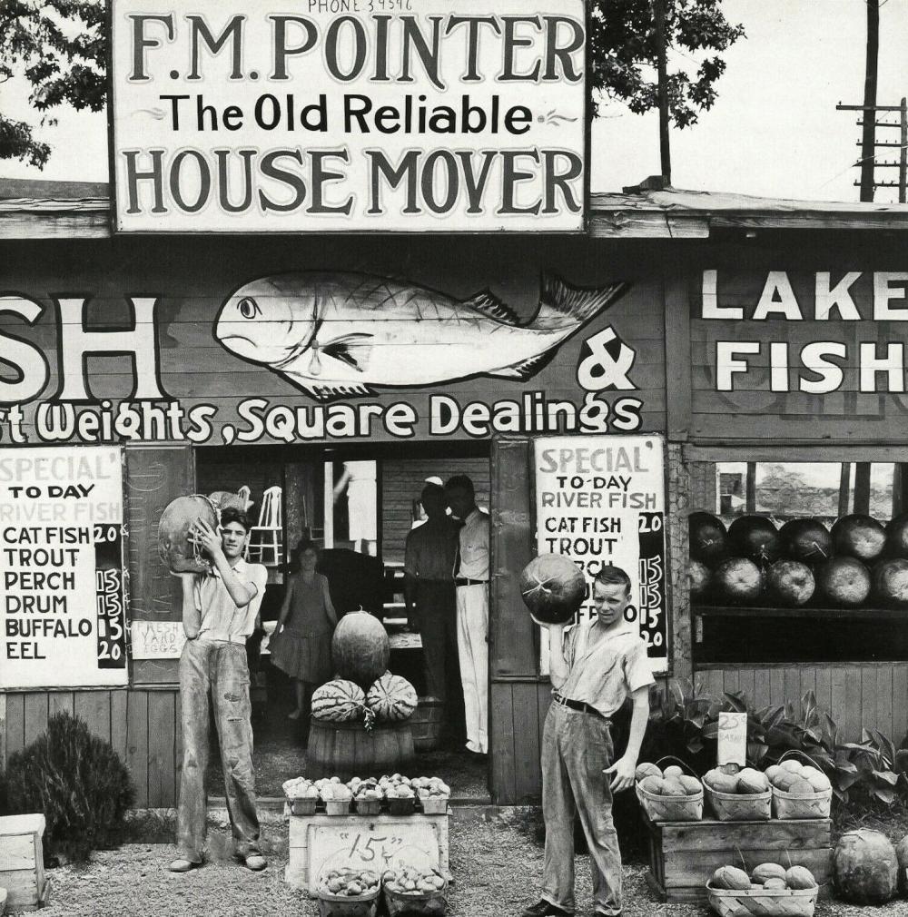WALKER EVANS, Alabama Road Market, 1936: Photographer: Walker Evans (American, 1903 - 1975) - Critically acclaimed and historically significant 1930's American photographer best known for his 'Americana" and depression era photographs, many