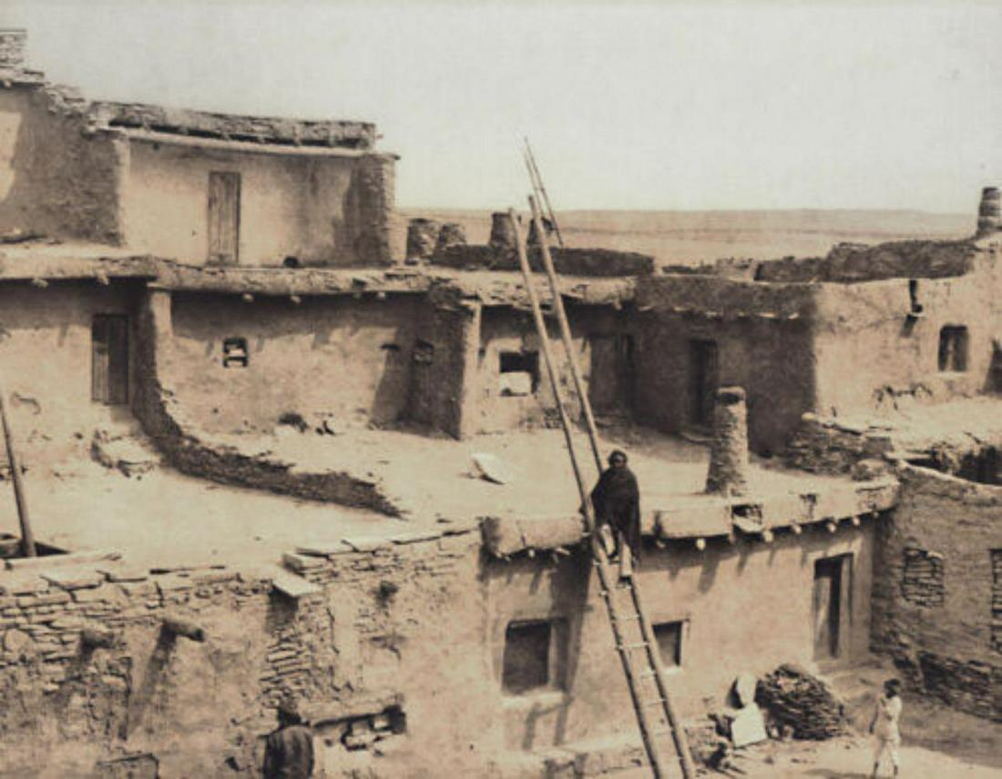 EDWARD CURTIS, AMERICAN INDIAN Zuni Houses 1900 (1 of 1)