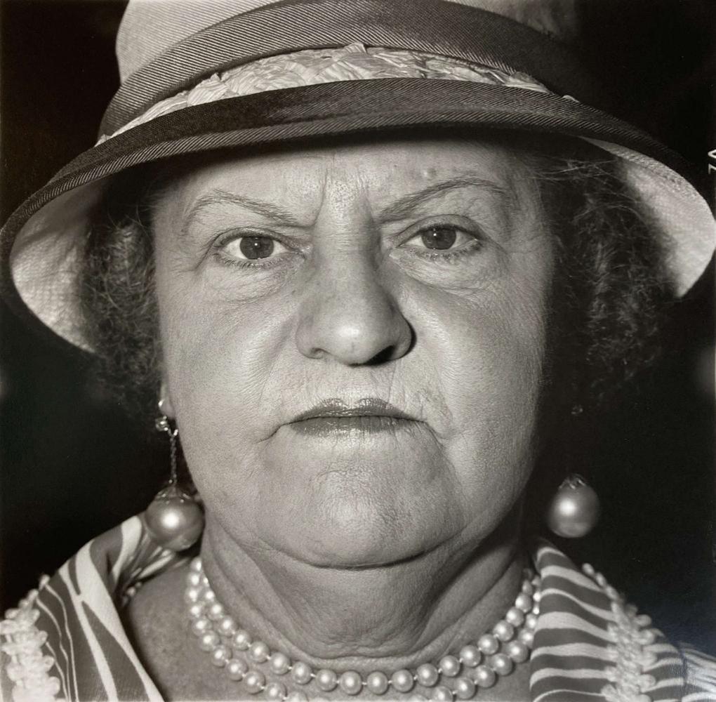 Diane Arbus, Woman with pearl necklace, 1967: Photographer: Diane Arbus Born: March 14, 1923, New York, New York, United States. Died: July 26, 1971, Westbeth Artists Housing, New York, United States. Diane Arbus was an American photographer. Arb