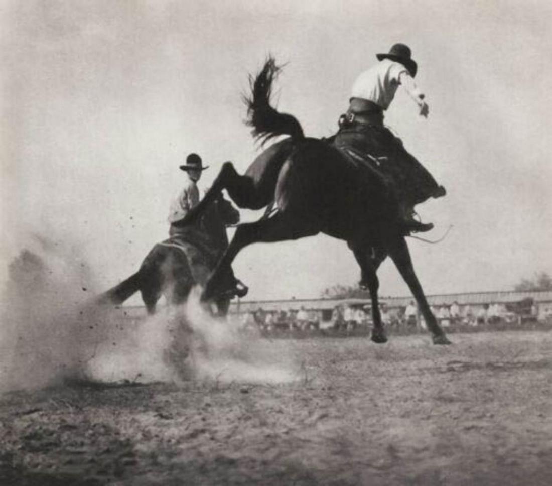 ERWIN E. SMITH, 1908 Bronco Rodeo: Photographer: Erwin E. Smith (American, 1886 - 1947) - Considered one of the greatest photographers of American cowboy life who ever lived, Erwin E. Smith created engaging, action filled imagery of co