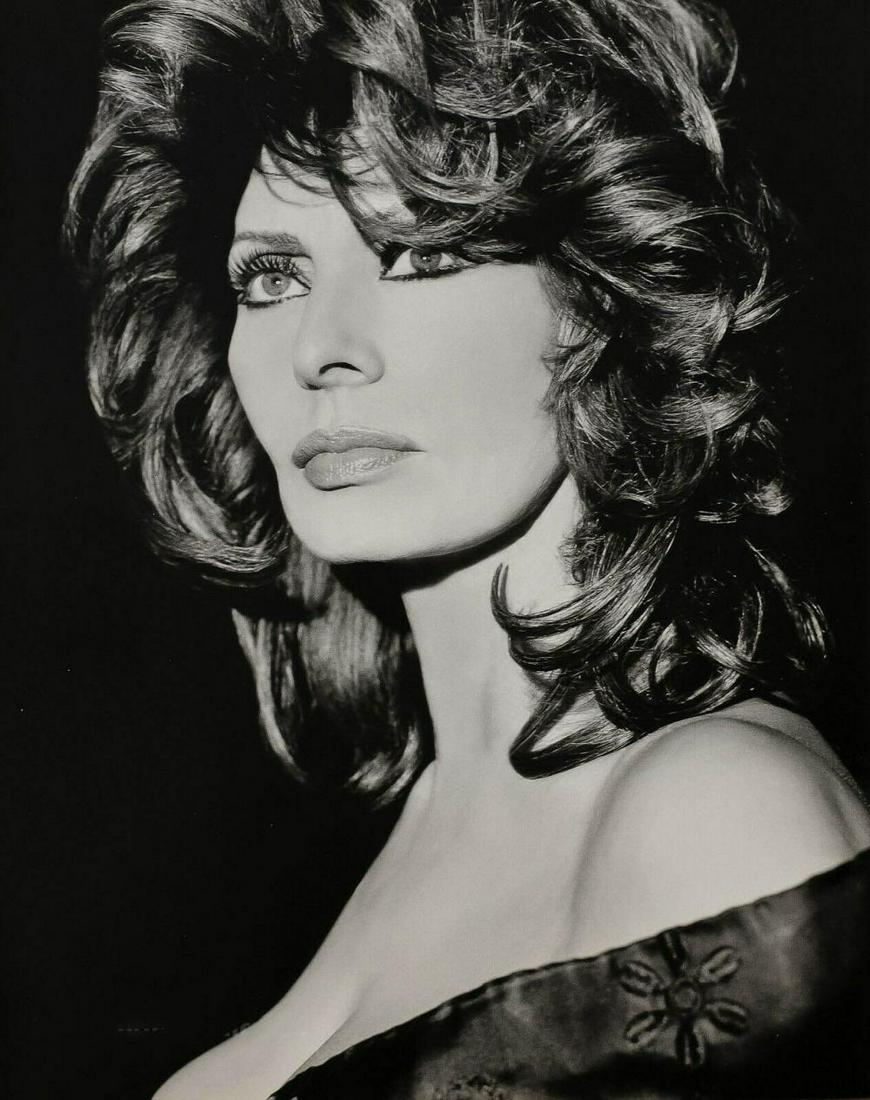 HERB RITTS, Sophia Loren, Hollywood, 1995: Photographer: Herbert "Herb" Ritts (American, 1952 - 2002) - renowned fashion, art and celebrity photographer. Subject: "Sophia Loren, Hollywood". Date Of Negative: 1995 Type Of Print: Fine Duotone Ph