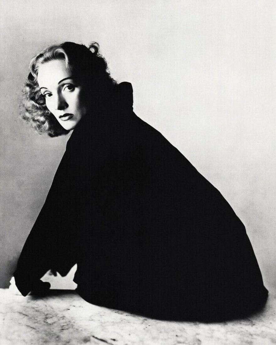 Irving Penn, MARLENE DIETRICH Movie Actress, 1948: Photographer: Irving Penn (American, 1917 - 2009) - American photographer known for his fashion photography, portraits and still life compositions. His work has been exhibited internationally and is h