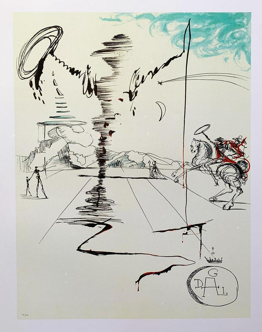 Salvador Dali "Chevalier" Fax. signed/Numbered lithogra (1 of 1)