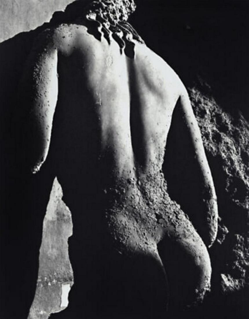 HERBERT LIST, 1937 Surreal Male Nude, Photo Gravure: Photographer: Herbert List (German, 1903 - 1975) - Internationally renowned German photographer. Subject: Nude Male - Antikythera, Greece. Date Of Negative: 1937 Type Of Print: Authentic Vintage Sheet