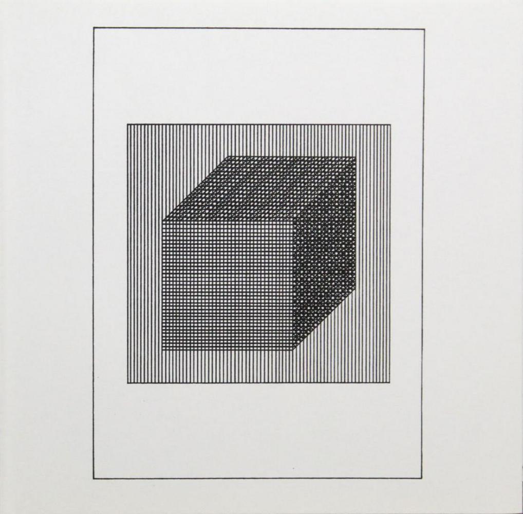 Sol Lewitt - Silkscreen from the Suite Ficciones: Artist: Sol Lewitt Title: Untitled from the Suite "Ficciones" Year: 1984 Dimensions: 8in. by 8in. Edition: From the rare limited edition 1,194/1500 Publisher: Limited Editions Club, New York Suite: Fi