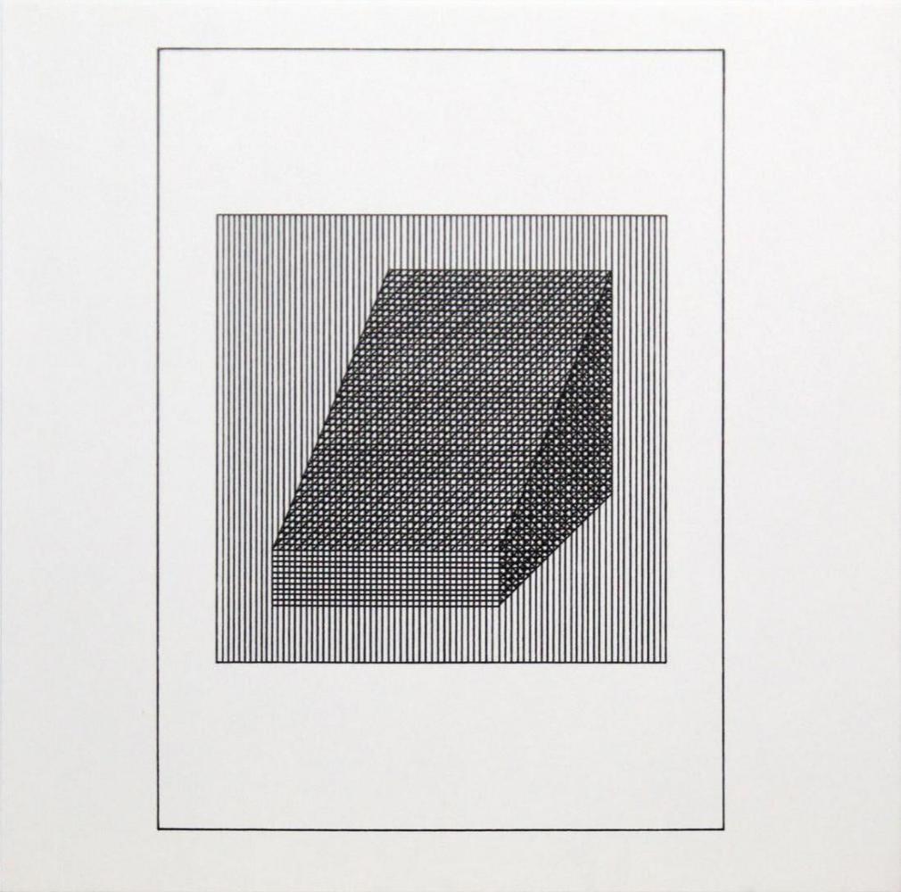 Sol Lewitt - Silkscreen from the Suite Ficciones: Artist: Sol Lewitt Title: Untitled from the Suite "Ficciones" Year: 1984 Dimensions: 8in. by 8in. Edition: From the rare limited edition 1,194/1500 Publisher: Limited Editions Club, New York Suite: Fi