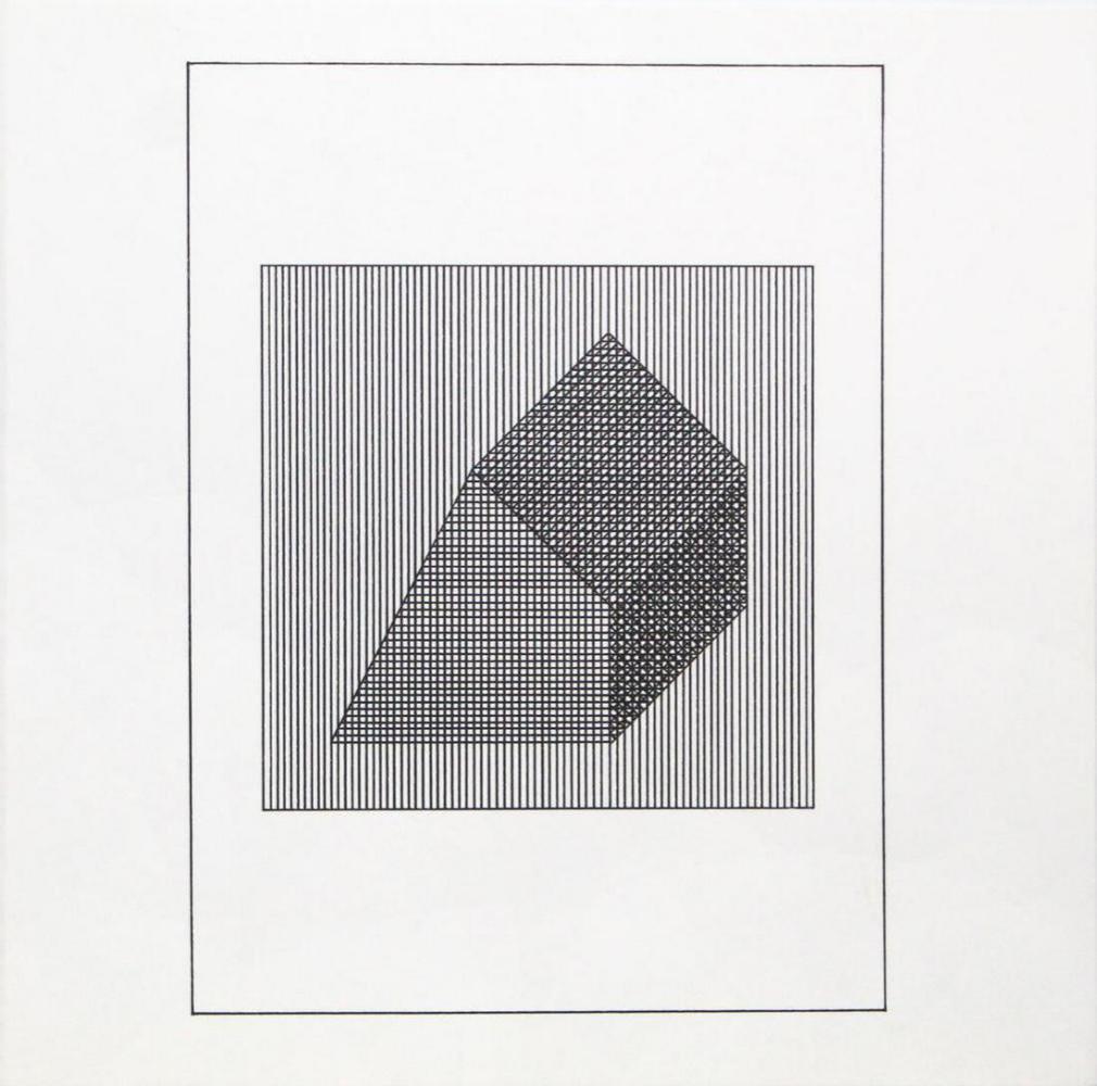 Sol Lewitt - Silkscreen from the Suite Ficciones: Artist: Sol Lewitt Title: Untitled from the Suite "Ficciones" Year: 1984 Dimensions: 8in. by 8in. Edition: From the rare limited edition 1,194/1500 Publisher: Limited Editions Club, New York Suite: Fi