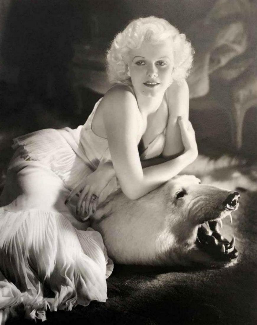GEORGE HURRELL - Jean Harlow Studio Portrait, 1934: Photographer: GEORGE HURRELL Subject: Jean Harlow Studio Portrait. Date Of Negative: 1934 Type Of Print: Vintage Photogravure. Date Of Print: 1990's Paper: Medium weight, satin/matte finish Print Orig