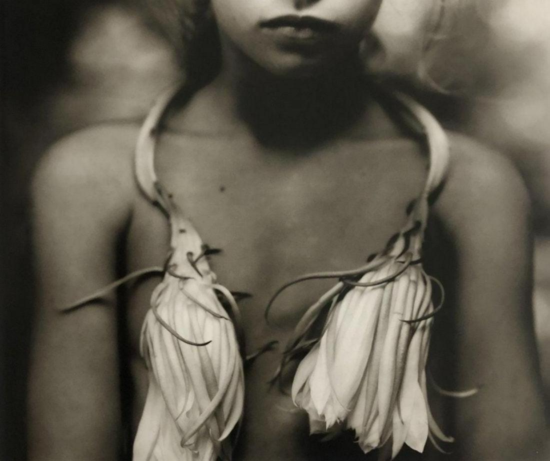 SALLY MANN - Night-blooming Cereus, 1988: Photographer: Sally Mann is an American photographer, widely known for her large-format, black-and-white photographs—at first of her young children, then later of landscapes suggesting decay and dea