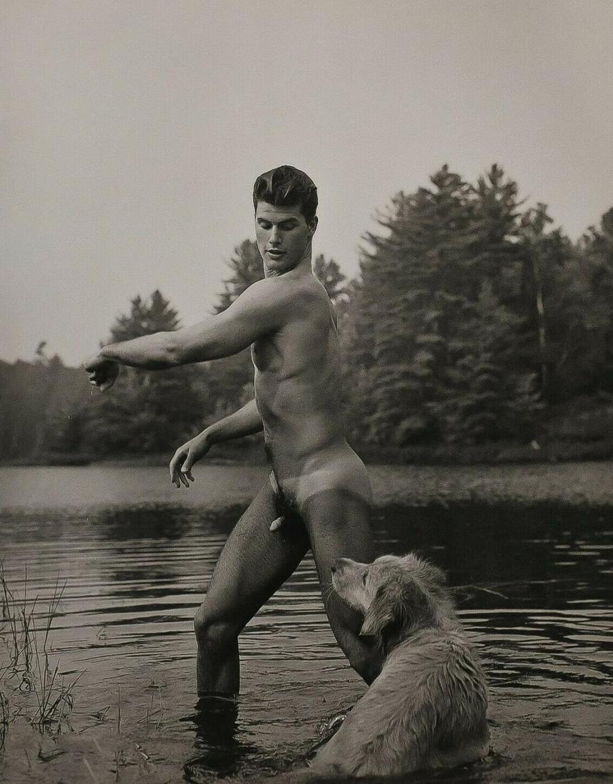 BRUCE WEBER "Rob and Little Bear, Adirondack Park,: Photographer: Bruce Weber (American, b. 1946) - internationally renowned American fashion photographer best known for his racy, erotically charged imagery. Weber has shot the ad campaigns of Calvin Kl