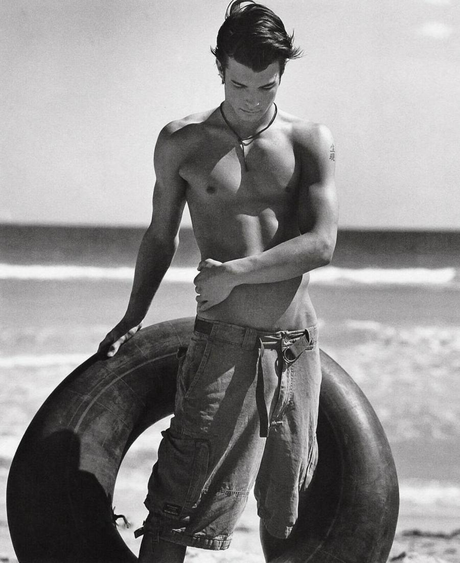 BRUCE WEBER, Handsome Male Semi Nude, 2000: Photographer: Bruce Weber (American, b. 1946) - internationally renowned American fashion photographer best known for his racy, erotically charged imagery. Weber has shot the ad campaigns of Calvin Kl