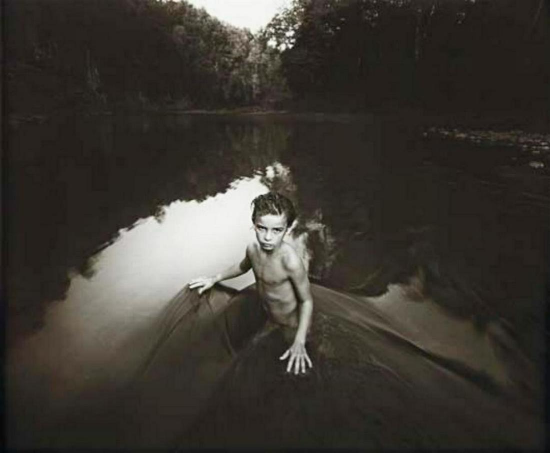SALLY MANN - The last time Emmett modeled, 1987: Photographer: Sally Mann is an American photographer, widely known for her large-format, black-and-white photographs—at first of her young children, then later of landscapes suggesting decay and dea