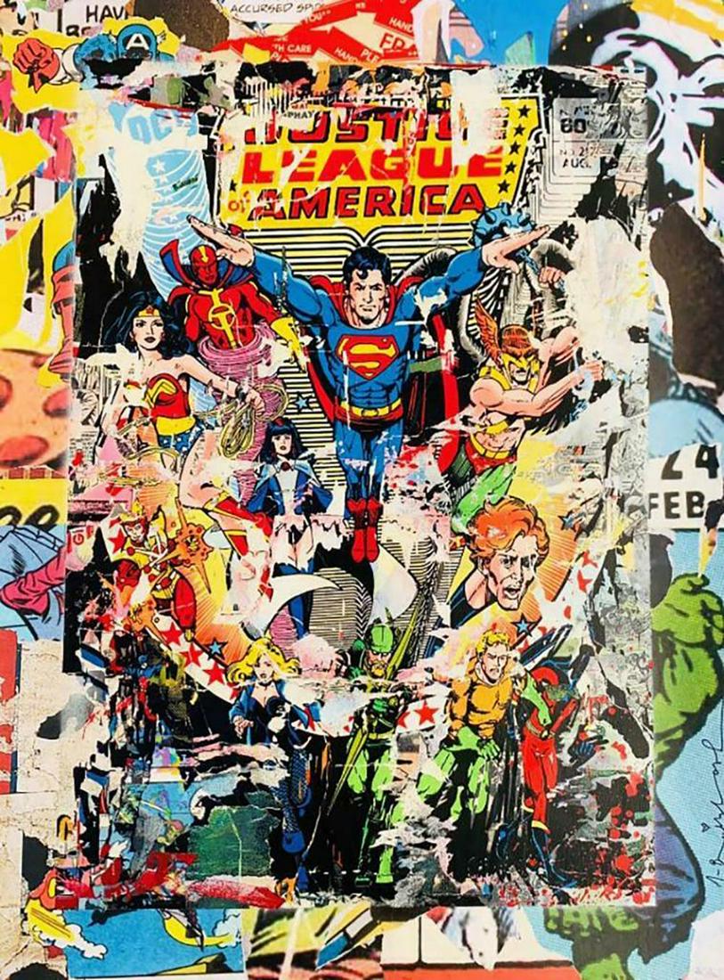 Mr. Brainwash "The Heroes" Original 1/1 Mixed Media COA (1 of 9)