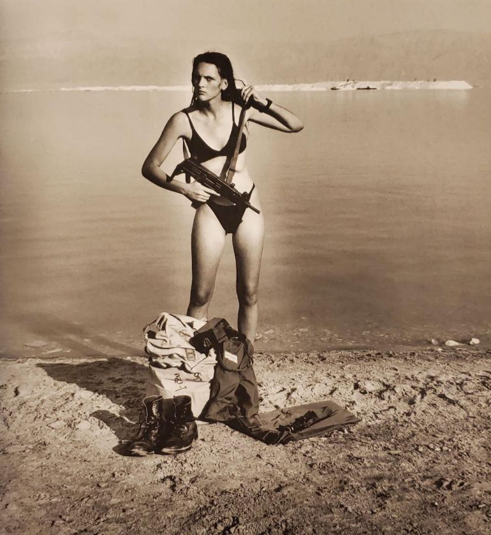 HELMUT NEWTON, Israeli army girl by the Red Sea 1992 (1 of 1)