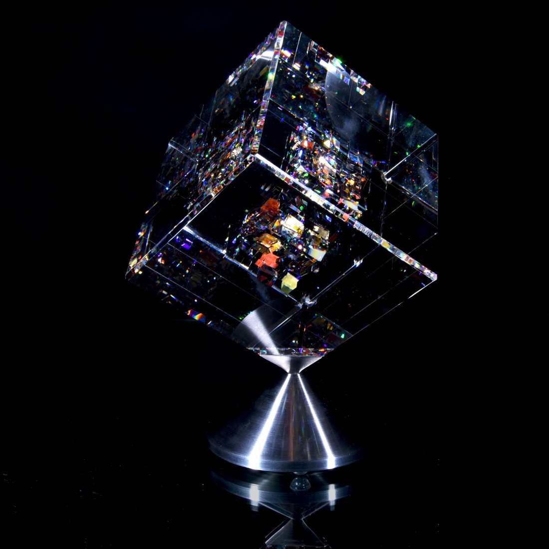 Jon Kuhn, "Autumn Breeze 2020" Original 1/1 Glass Cube (1 of 6)