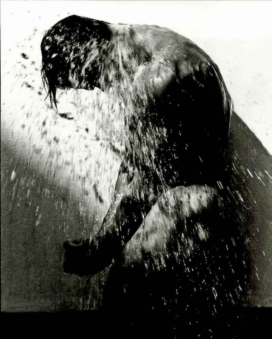 HERB RITTS, Male Nude Muscle Splash - 1989: Photographer: Herbert "Herb" Ritts (American, 1952 - 2002) - renowned fashion, art and celebrity photographer. Subject: Male Nude Muscle Splash Date Of Negative: 1989 Type Of Print: Fine Duotone Photo