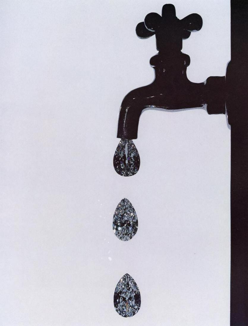 IRVING PENN - Faucet Dripping Diamonds, NY, 1963: Photographer: Irving Penn (American, 1917 - 2009) - American photographer known for his fashion photography, portraits and still life compositions. His work has been exhibited internationally and is h