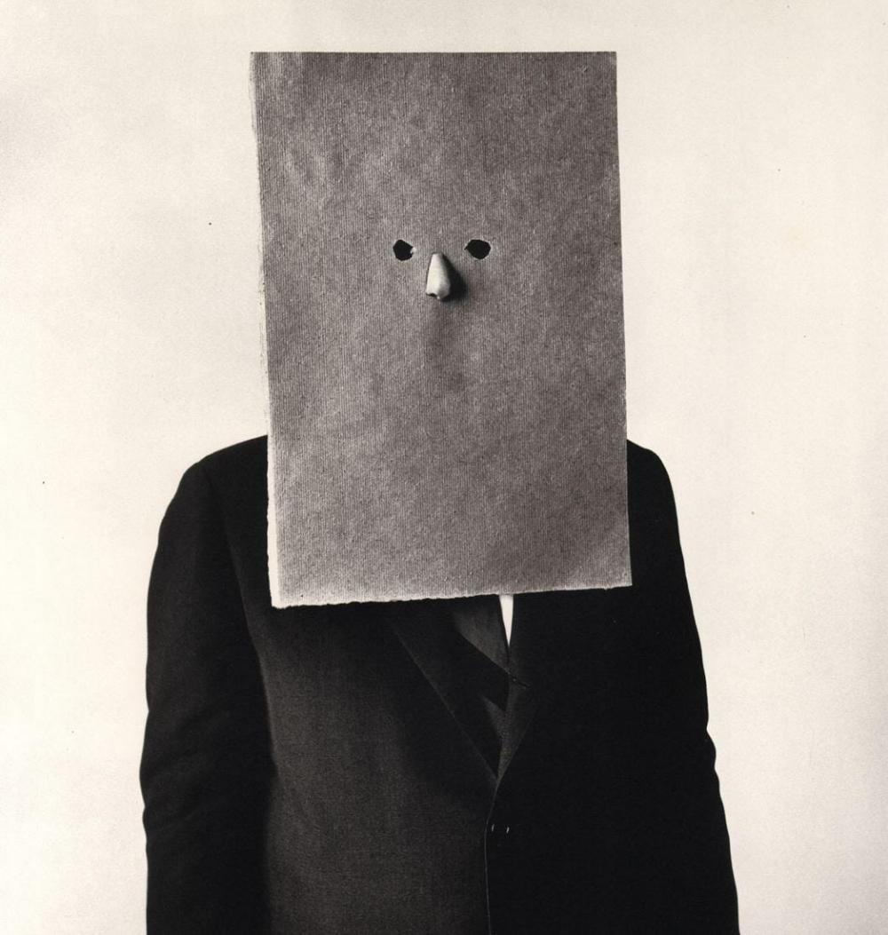 IRVING PENN - Saul Steinberg in a Nose Mask, NY, 1966: Photographer: Irving Penn (American, 1917 - 2009) - American photographer known for his fashion photography, portraits and still life compositions. His work has been exhibited internationally and is h