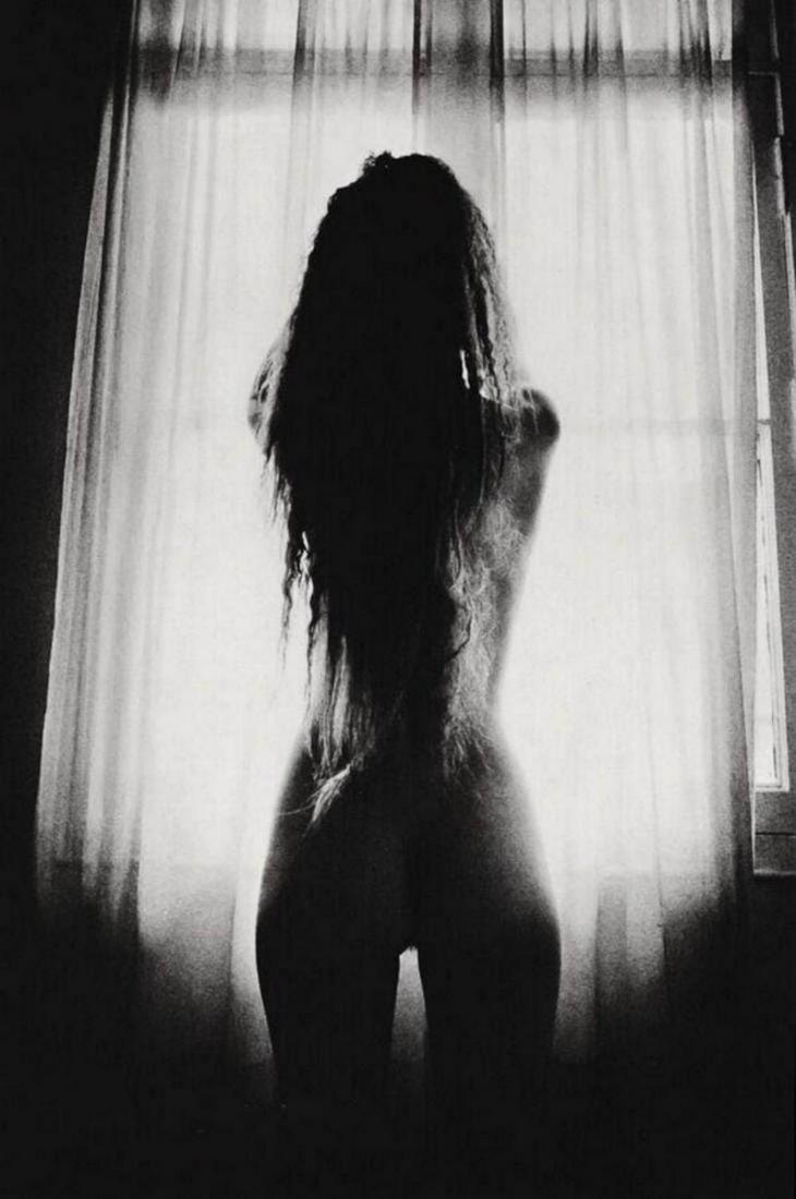 JEANLOUP SIEFF, 1972 (Paris) Ambroisine, vue de dos: Photographer: Jeanloup Sieff (French, 1933 - 2000) - French photographer critically acclaimed for his portraits, landscapes, nude studies and fashion imagery. He often made use of a wide angle lens, i