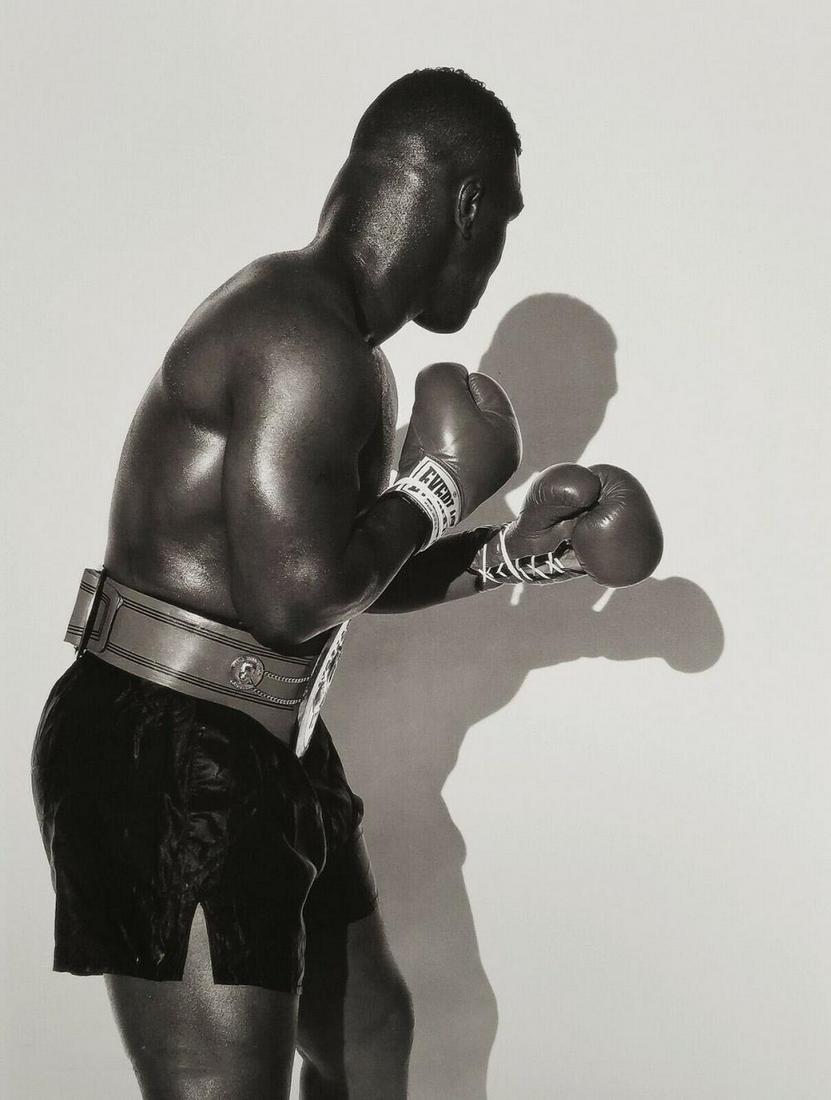 Herb Ritts, MIKE TYSON - 1989: Photographer: Herbert "Herb" Ritts (American, 1952 - 2002) - renowned fashion, art and celebrity photographer. Subject: MIKE TYSON Date Of Negative: 1989 Type Of Print: Fine Duotone Photo Engraving Da
