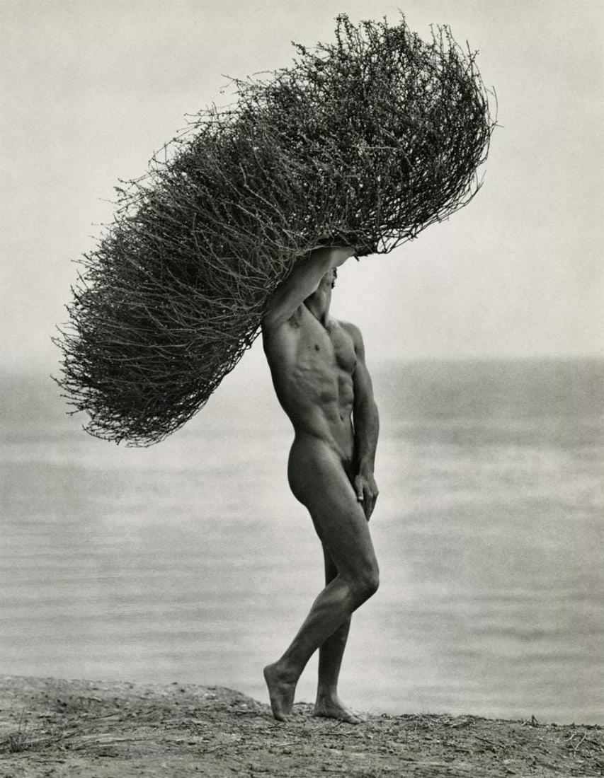 Herb Ritts, Tumbleweed, Paradise Cove - 1988: Photographer: Herbert "Herb" Ritts (American, 1952 - 2002) - renowned fashion, art and celebrity photographer. Subject: Tumbleweed, Paradise Cove Date Of Negative: 1988 Type Of Print: Fine Duotone Pho