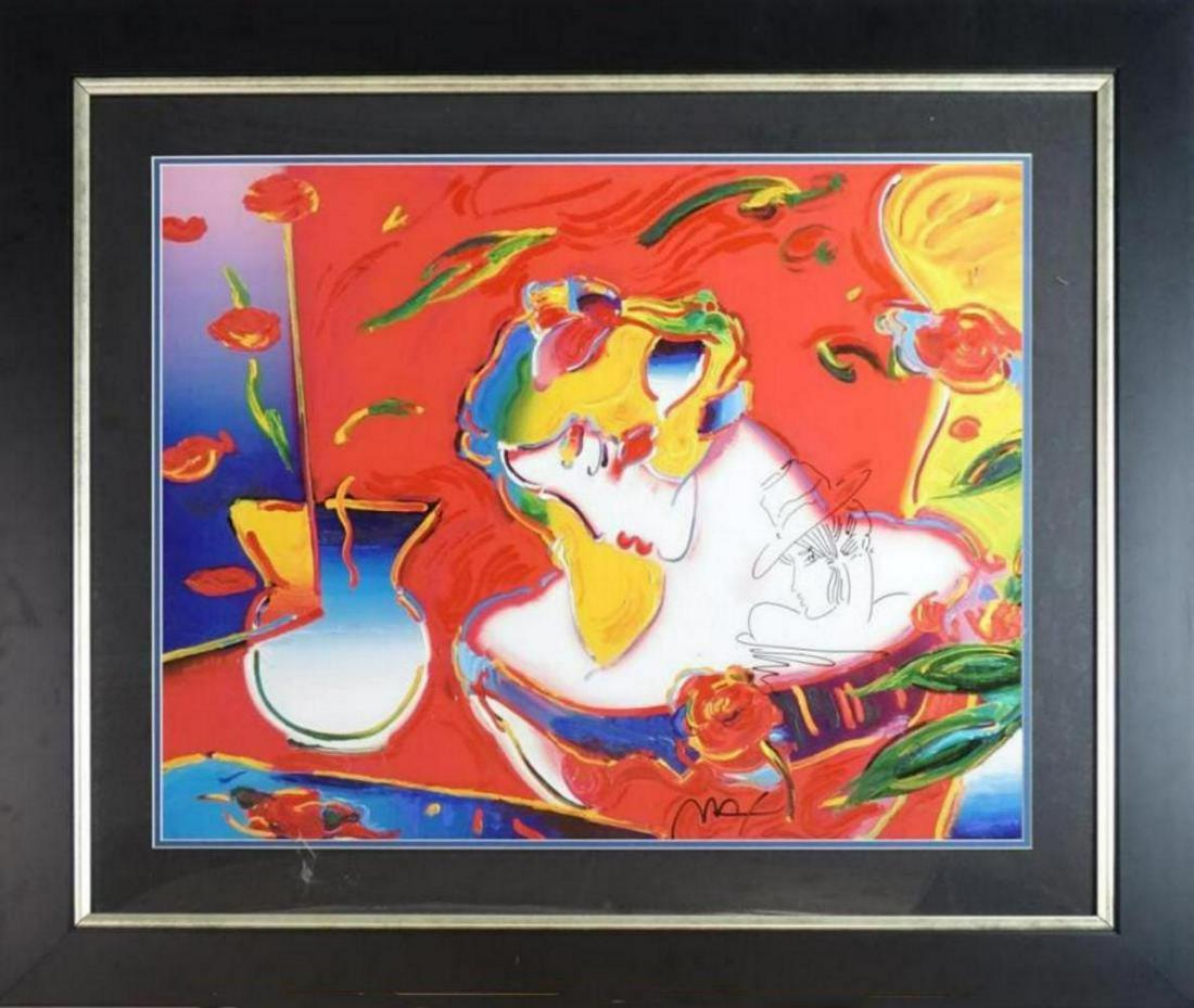 Peter Max, Mixed Media "Woman in Love 2000" 24x30 (1 of 4)