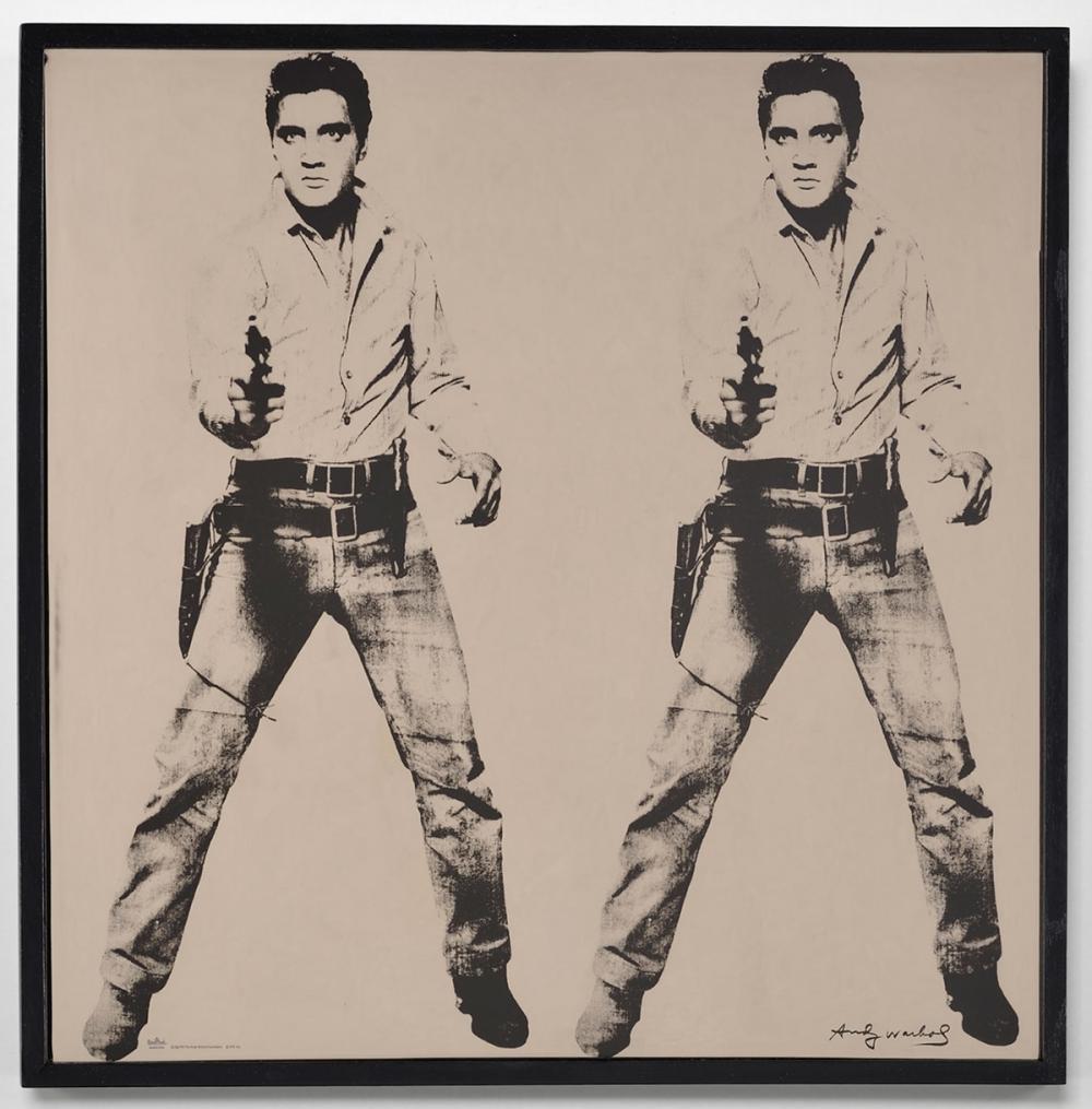 Andy Warhol, Platinum Elvis, 2007, Edition of 49: ANDY WARHOL Platinum Elvis, 2007 A Rosenthal transfer-printed plaque in colours Edition of 49 51 x 51 cm (20 x 20 in.) Signed in glazen and numbered on verso Published by Rosenthal studio-line in coll