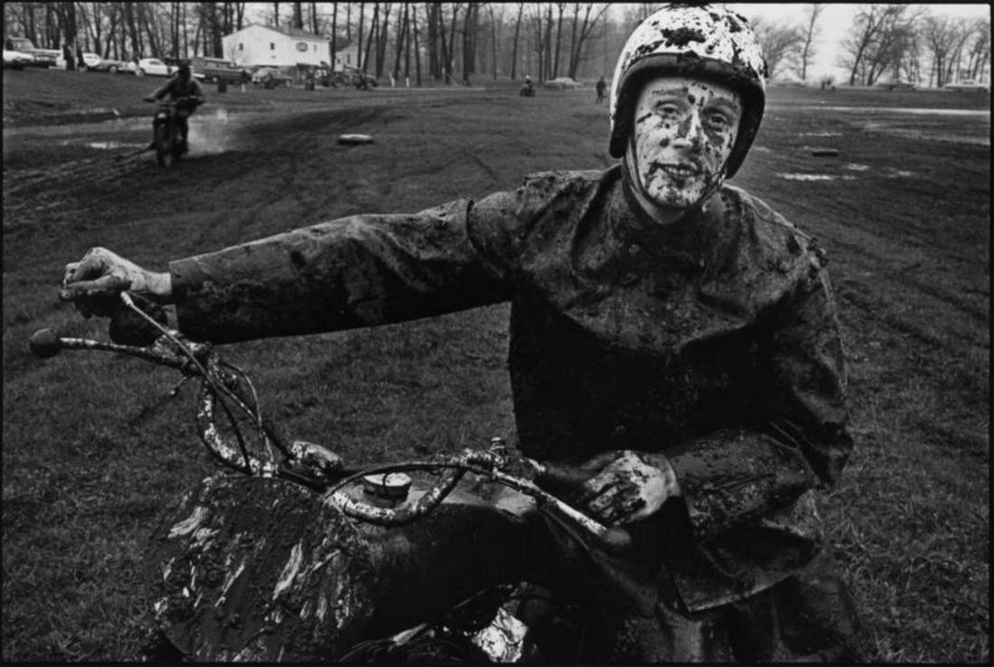 Danny Lyon, Racer, Schererville, Indiana, 1960s: Photographer: Danny Lyon is an American photographer and filmmaker. All of Lyon's publications work in the style of photographic New Journalism, meaning that the photographer has become immersed in wi