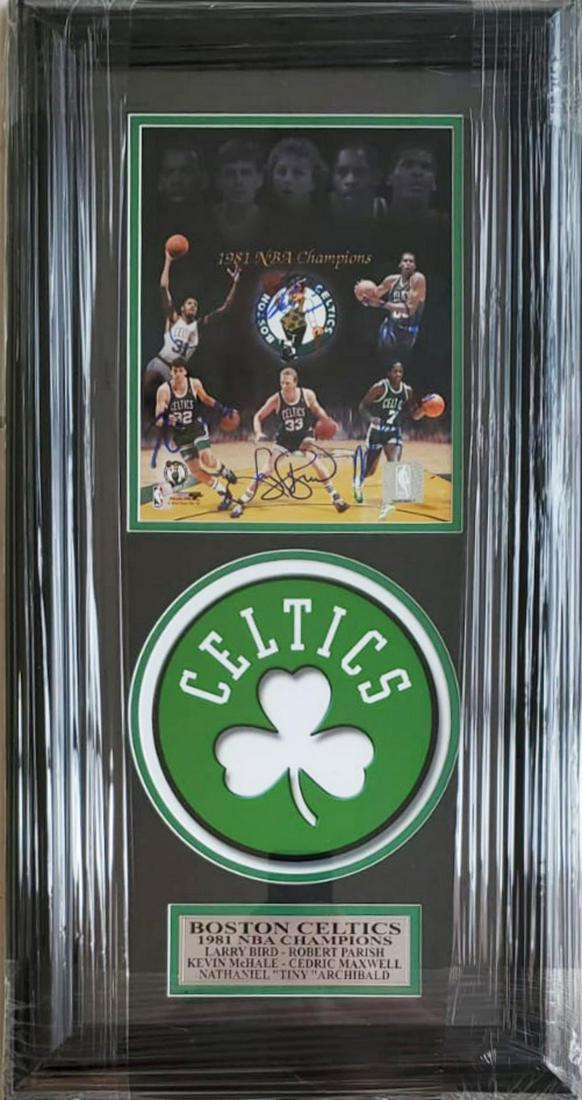 1981 NBA Champions, Autographed Boston Celtics big five (1 of 1)