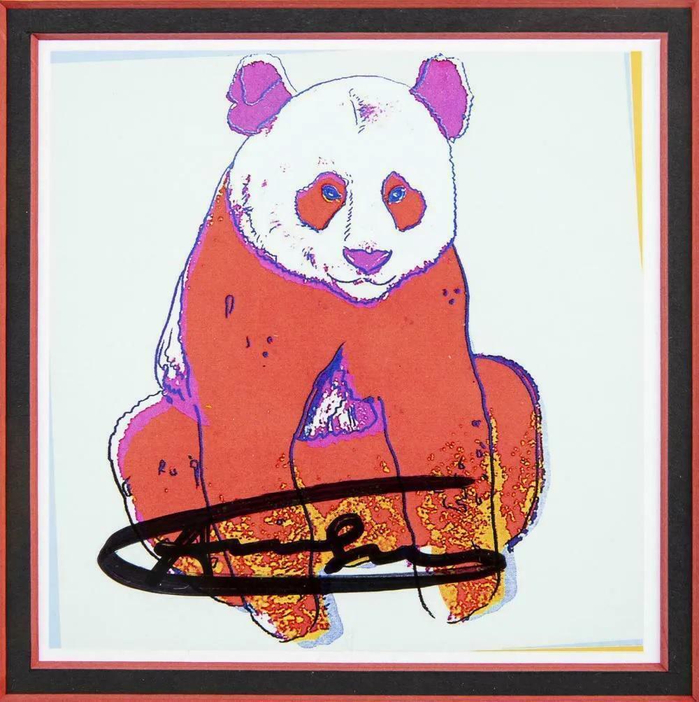 Andy Warhol, Panda Endangered Species hand signed: Artist: Andy Warhol Title: GIANT PANDA Endangered Species Announcement, Hand Signed Invitation Medium: Lithograph Size: 6" x 4.25" Framed: Aprox. 14 3/4" x 14 1/4" Year: 1983 Edition: Limited Conditio