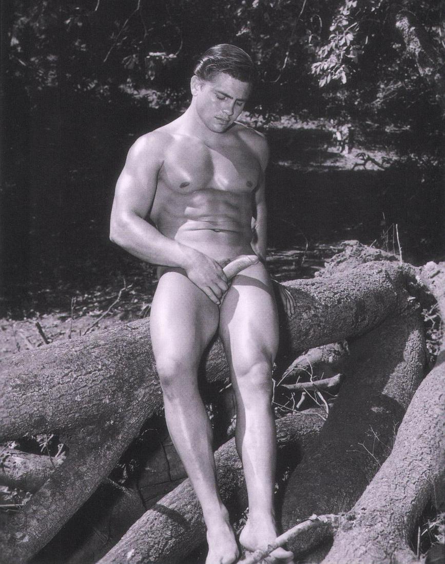 Bruce Bellas of LA, Male Nude Study, 1950's: Photographer: Bruce Bellas aka "Bruce Of L.A." or "Bruce Of Los Angeles" (American, 1909 - 1974) - internationally renowned American photographer of the male physique. Bellas was best known for his ma