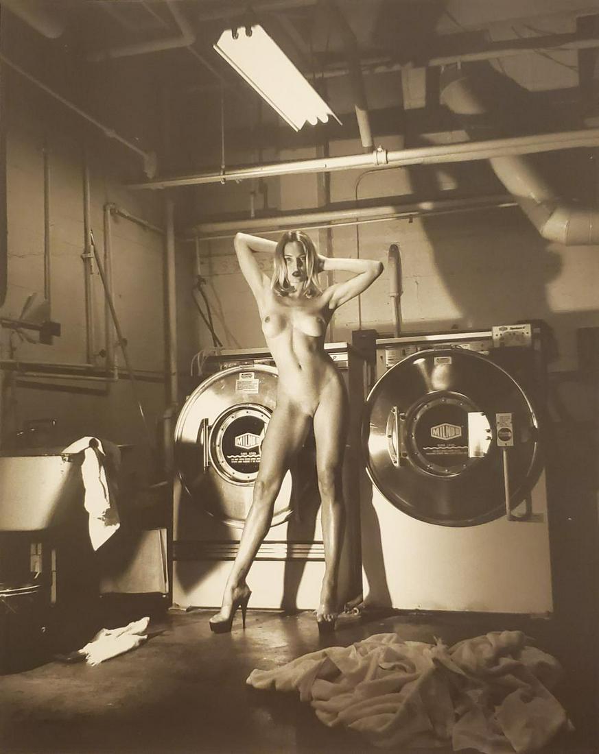 Helmut Newton, Domestic Nude III, Rachel Williams, 1981: Photographer: Helmut Newton (Germany, 1920 - 2004) - best known for his erotically charged highly stylized images, Helmut Newton was one of the most influential fashion photographers of all time. Titl