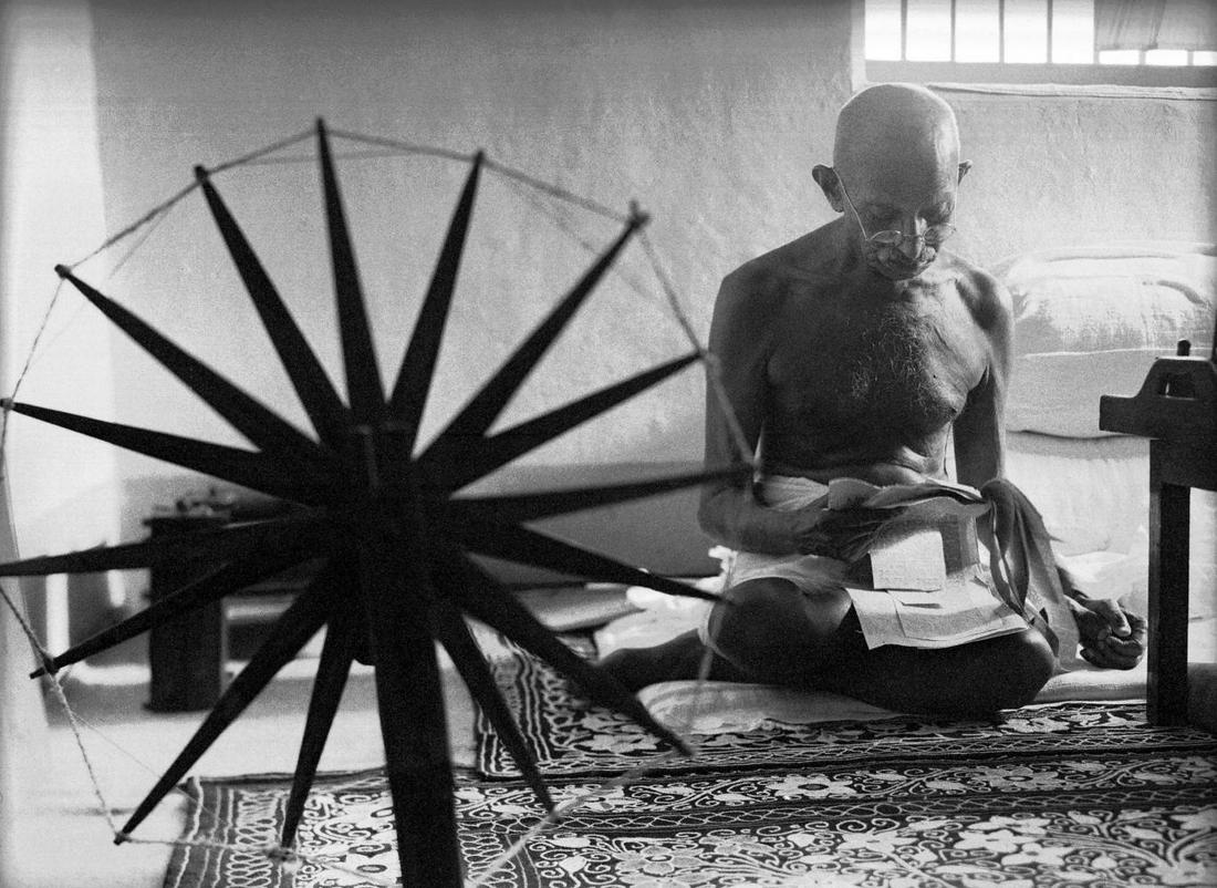 Margaret Bourke White, Gandhi at His Spinning Wheel, (1 of 1)