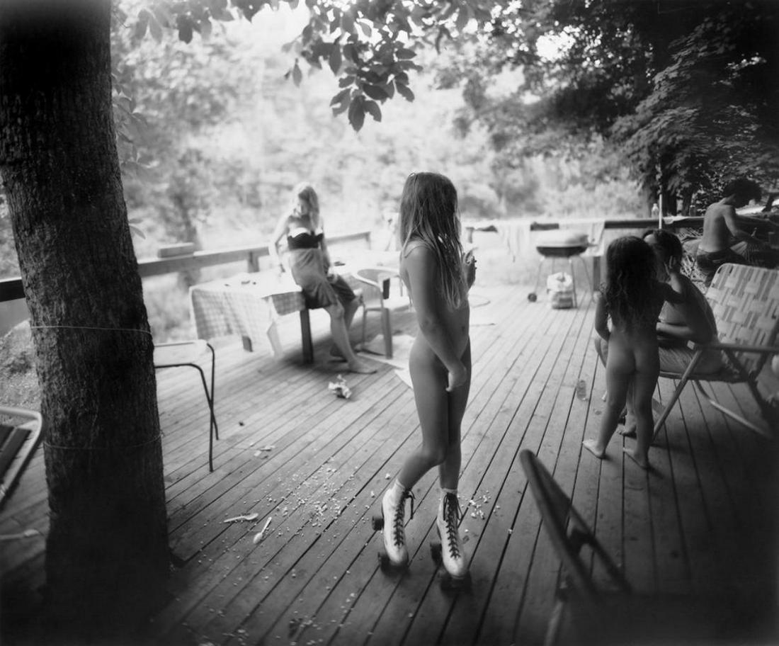 SALLY MANN - White skates, 1990: Photographer: Sally Mann is an American photographer, widely known for her large-format, black-and-white photographs—at first of her young children, then later of landscapes suggesting decay and dea