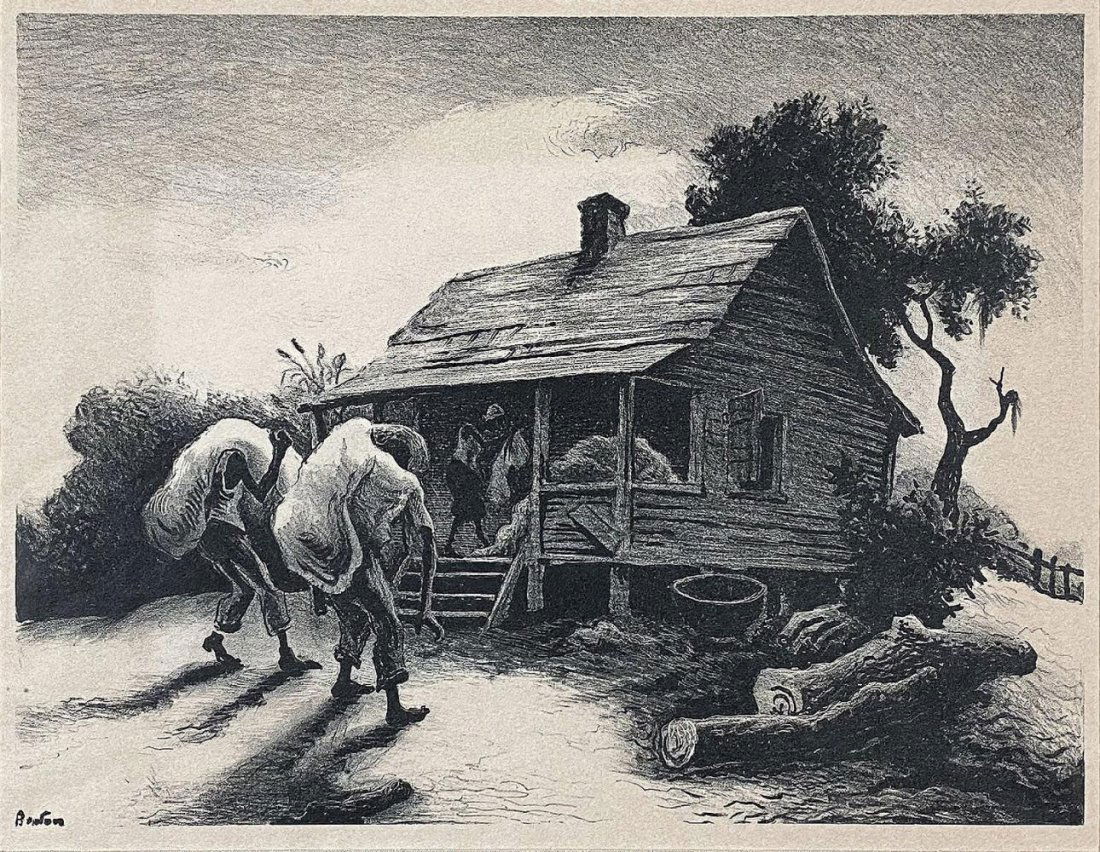 Thomas Hart Benton, Back from the Fields, 1945: Artist: Thomas Hart Benton (1889-1975) was an American painter and muralist. Along with Grant Wood and John Steuart Curry, he was at the forefront of the Regionalist art movement. The fluid, sculpted
