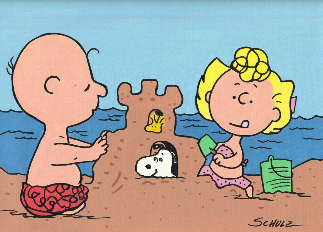 CHARLES SCHULZ "Peanuts" Original Drawing with coa (1 of 5)