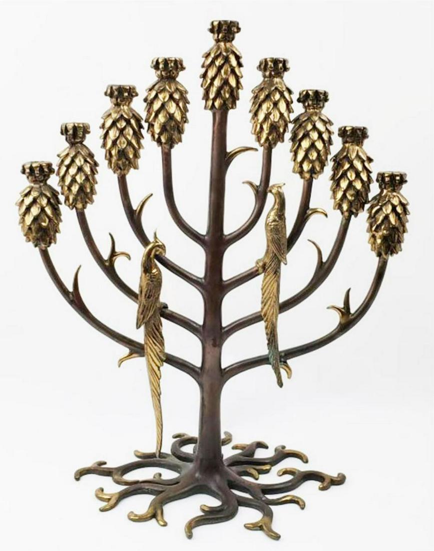 Erte "Tree of Life, 1987" Gold Candelabra Menorah (1 of 6)